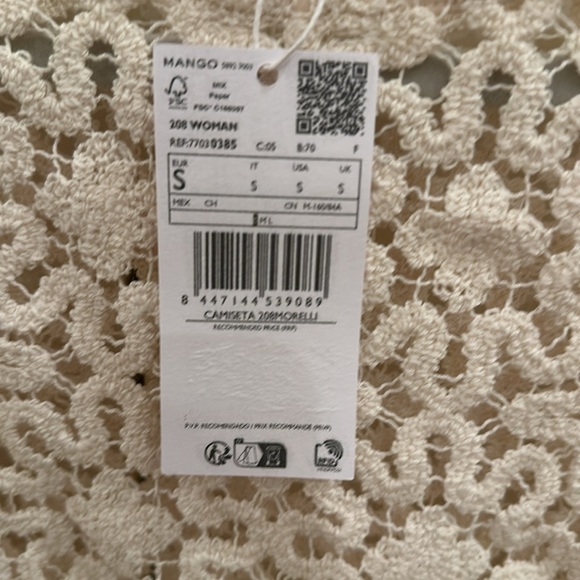 Mango crochet, long sleeve top/sweater. Small - Picture 3 of 6